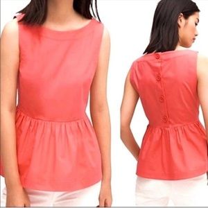 Kate Spade Shore Thing Peplum Sleeveless Top
